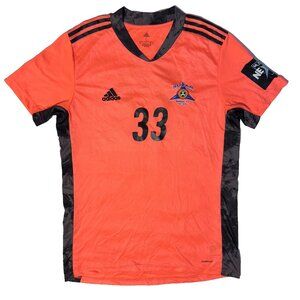 MLS Solar Adidas Men's Authentic Short Sleeve Neon Orange Soccer Jersey L